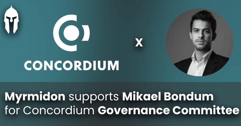 Myrmidon Staking is proud to support Mikael Bondum for the Governance Committee